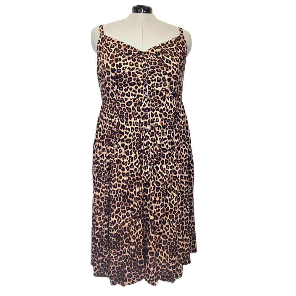 Torrid Leopard Print Button Front Dress